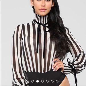 Black and white fashion nova body suit